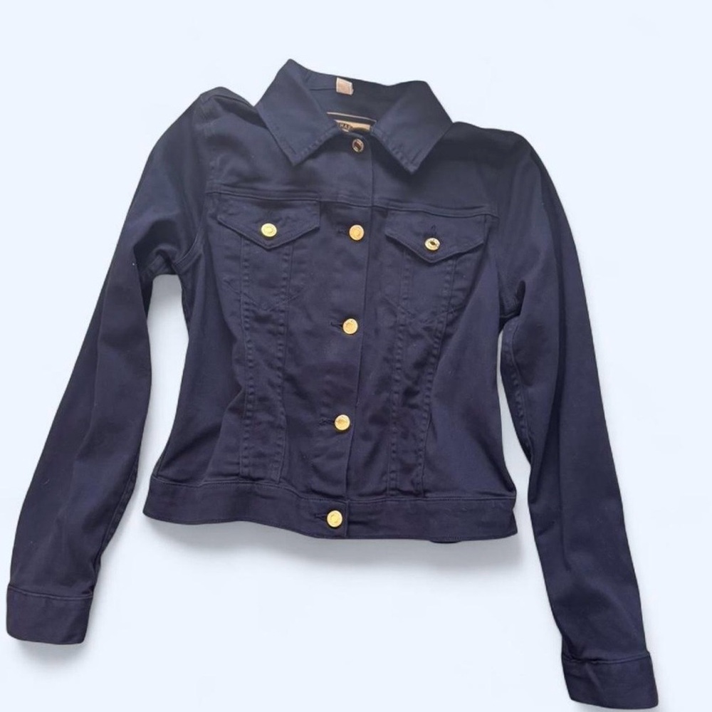 Michael Kors Women's Navy Jacket with Gold Buttons